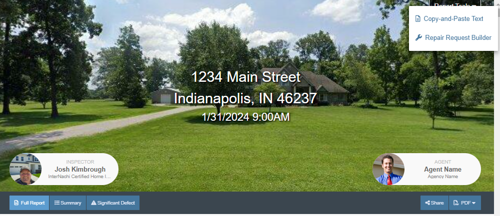 Home Inspection Response Repair Request Builder