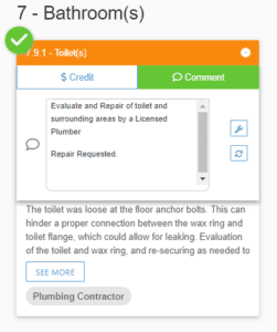 Toilet Repair Request